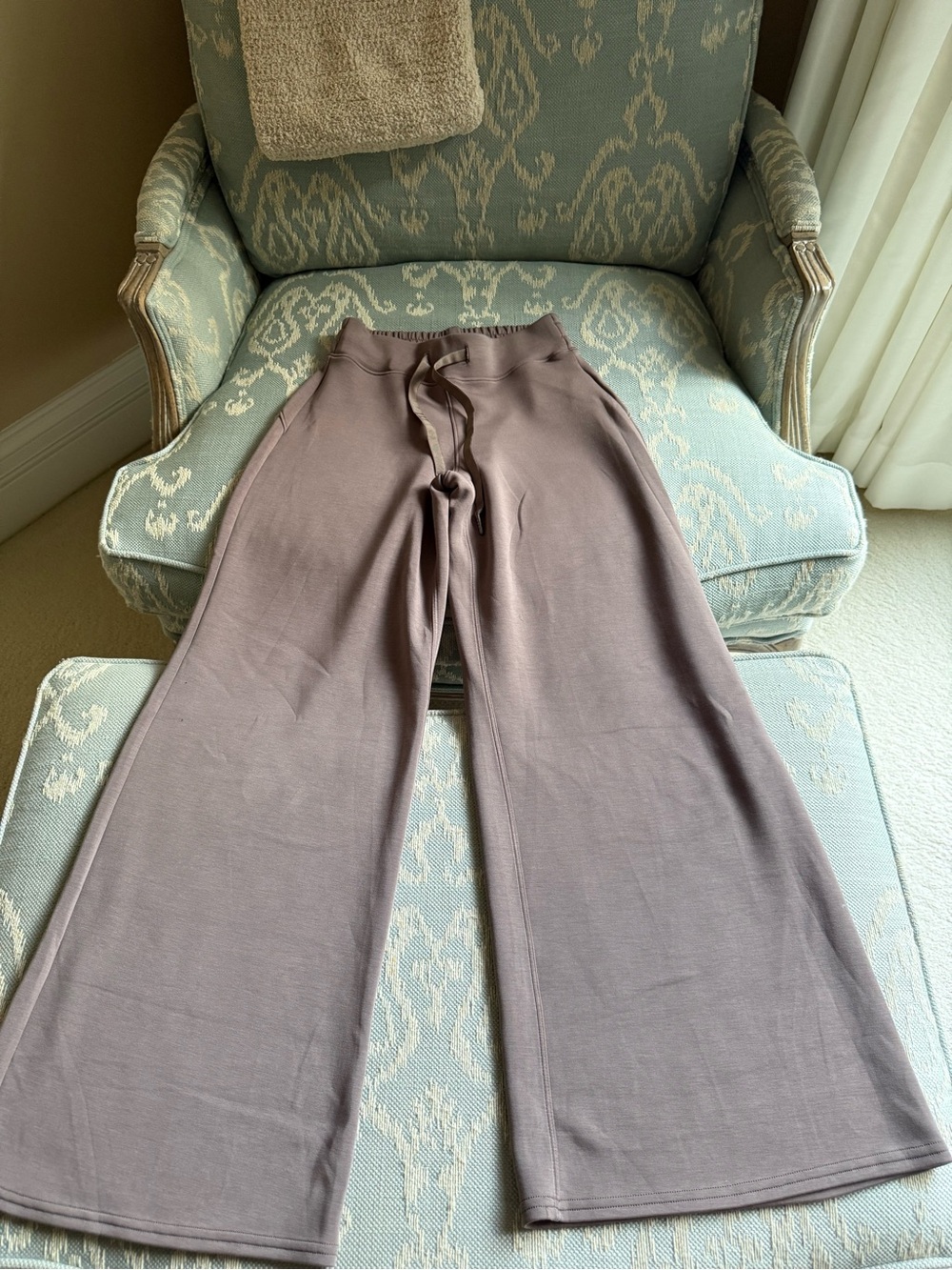SPANX Wide-Leg Knit Lounge Pants in Mauve Taupe